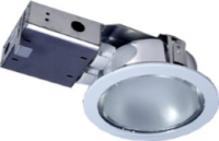 Horizontal Recessed Round Downlight c/w Frosted Glass